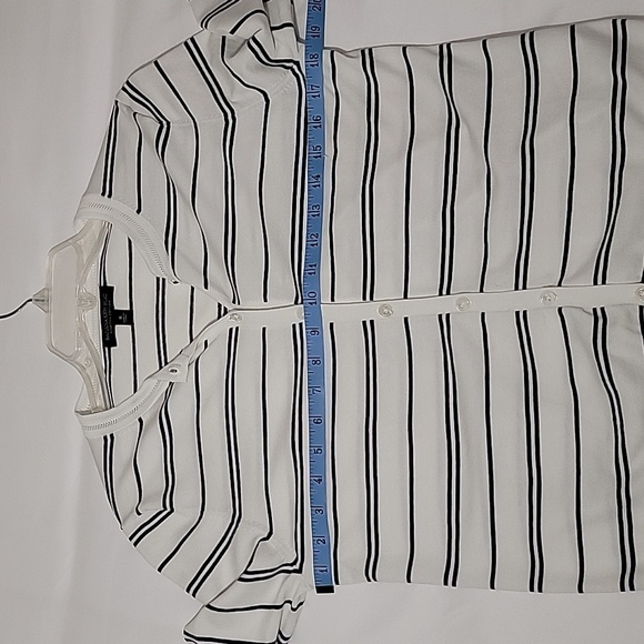 Banana Republic Navy & White Stretch Cardigan - Picture 4 of 9